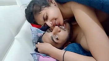Desi stepsister Nehu's passionate hotel encounter with stepbrother, asking for loud moaning